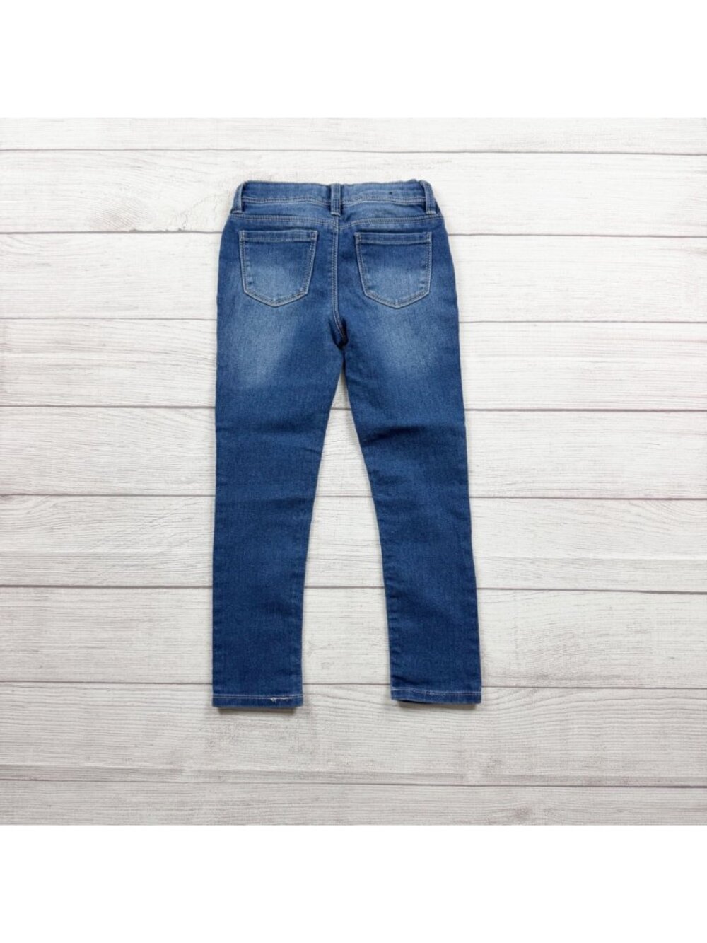Blue Revival Girls Skinny Fit Denim Jeans Adjustable Waistband Distressed Look 6 - Picture 3 of 3